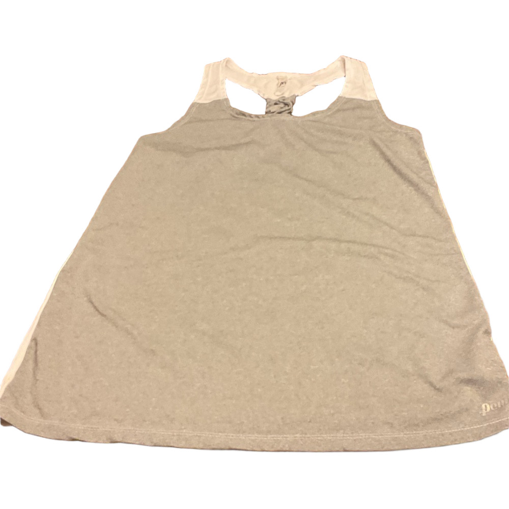 Gray and White Women's Tank Top